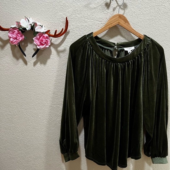 Umgee Tops - Velvet Holiday Blouse